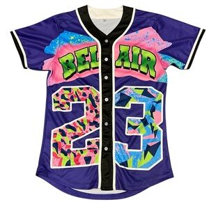 🟡Amazon Amzdest Women’s 90s Bel Air Baseball Jersey Size M